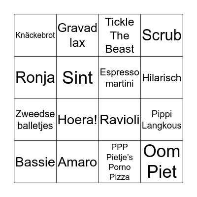 Zweedse balletjes bingø Bingo Card