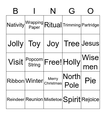 Christmas BINGO Card
