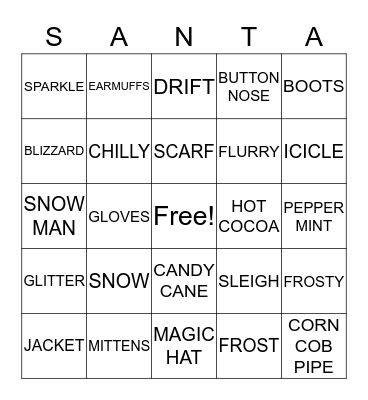 CHRISTMAS BINGO Card