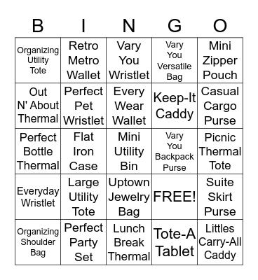 Haley's Bingo Card
