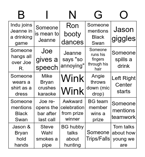 ARGI Christmas Bingo Card