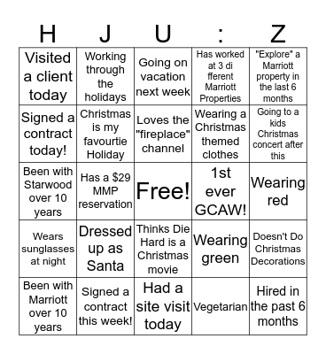 GCAW Wrap Up Bingo Card