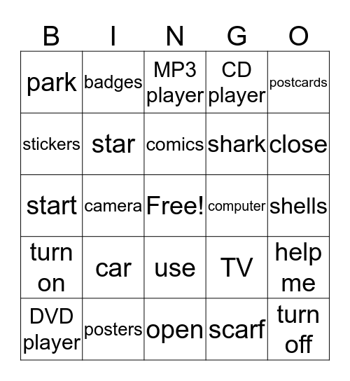 Can you help me, please? Bingo Card