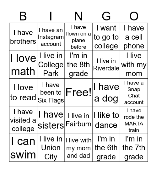 I'm THAT girl! Bingo Card