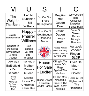 Jozef Top 2000 Quiz #4 Bingo Card