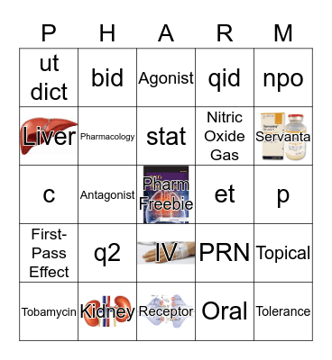 Test 1 Bingo Card