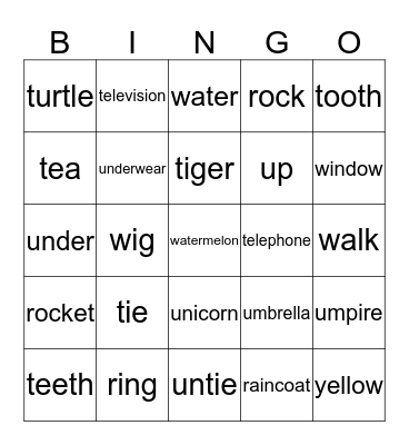 Bingo Card
