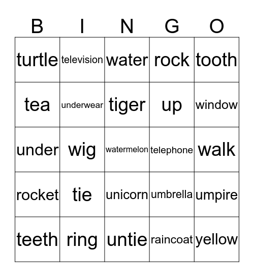 Bingo Card