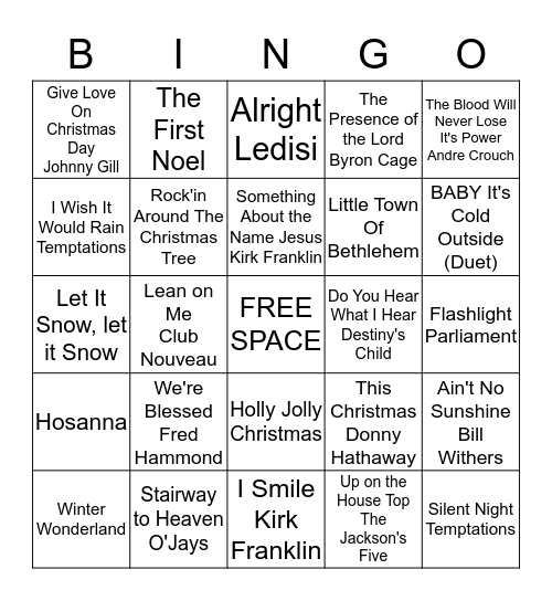 UBC CHRISTMAS BINGO Card