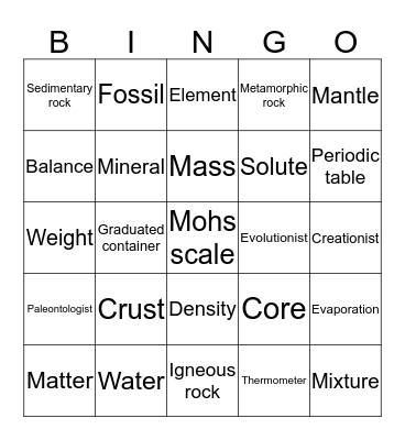 Grade 5 Semester 1 Review Bingo Card