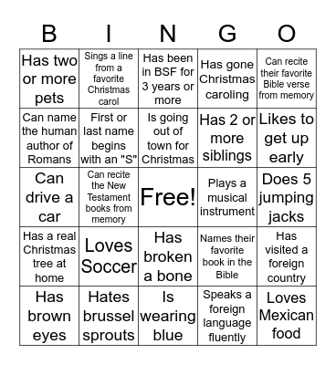 Bingo Card