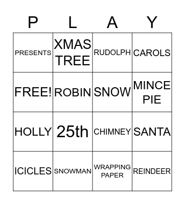 BARDSEY BEAVERS FESTIVE BINGO Card