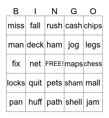 Wilson 1.3-1.6 Bingo Card