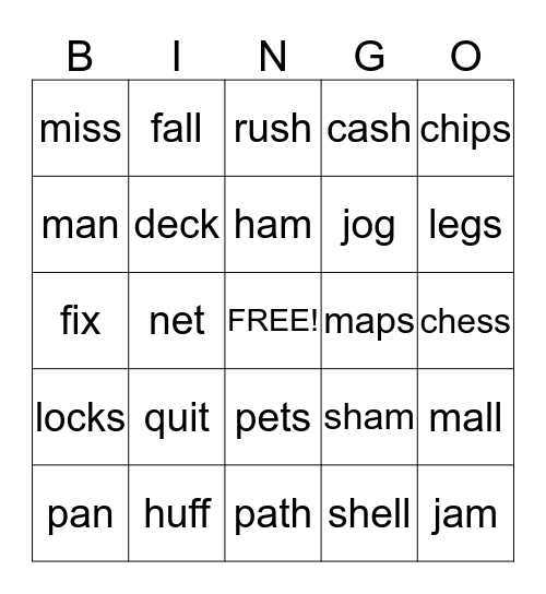 Wilson 1.3-1.6 Bingo Card