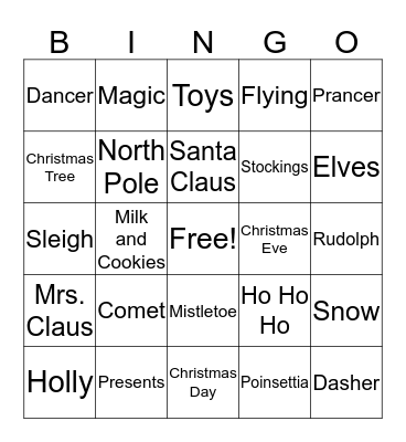 Christmas Bingo Card