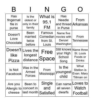 WOMEN"S MINISTRY BINGO Card