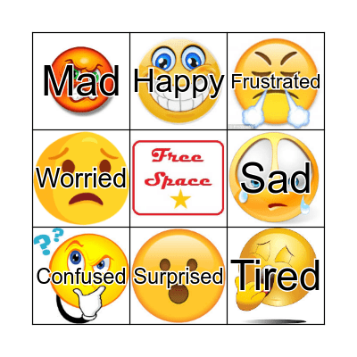 Feelings Bingo Card