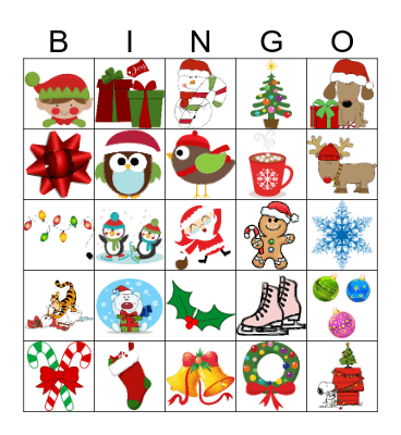 Holiday Bingo! Bingo Card