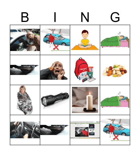 Winter Emergency  Bingo Card