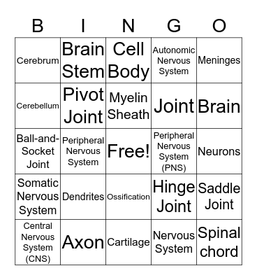 Bingo The Nerves  Bingo Card