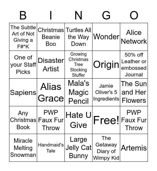 IndigoSpirit Bingo Card