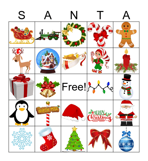 Santa Bingo Card