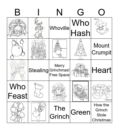 GRINCH Bingo Card