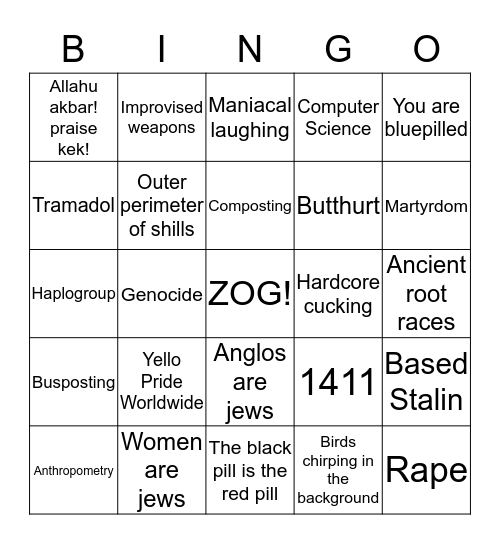 Takbir Bingo Card