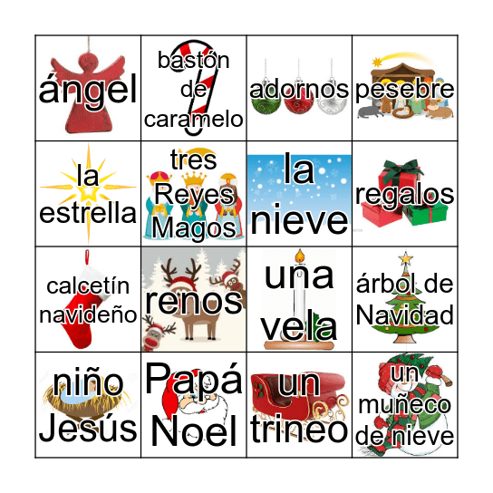 Bingo de Navidad Bingo Card