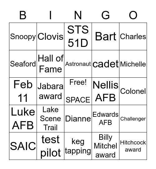 KAROL JOSEPH BOBKO Bingo Card