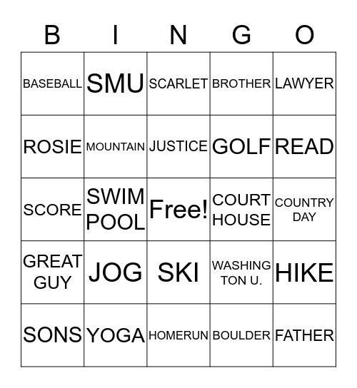 JIMMY BINGO Card