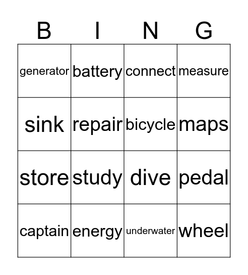 unit 9 & 10 Bingo Card