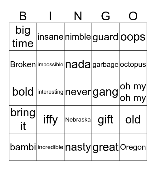 Student Faculty Basketball Game 2017 Bingo Card