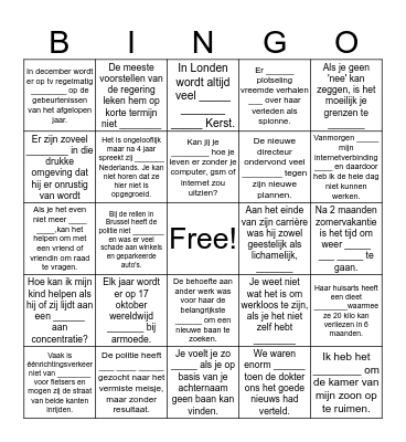 Aan het woord: tot 'Technologische ontwikkelingen' Bingo Card