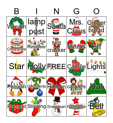 Holiday Bingo  Bingo Card