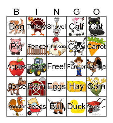 La ferme Bingo Card