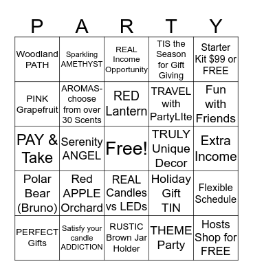Holiday Bingo Card