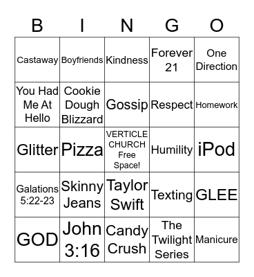 UNSEEN BINGO Card