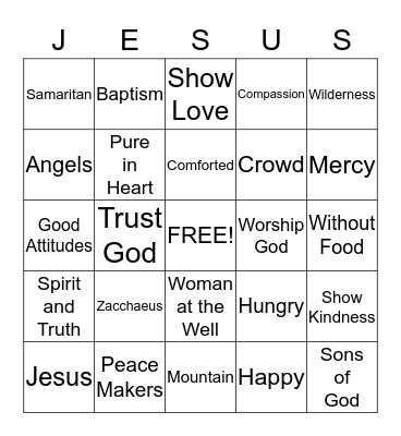 Watch Out Bingo Card