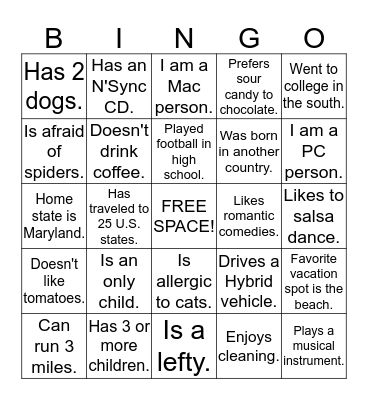 GTM People BINGO Card