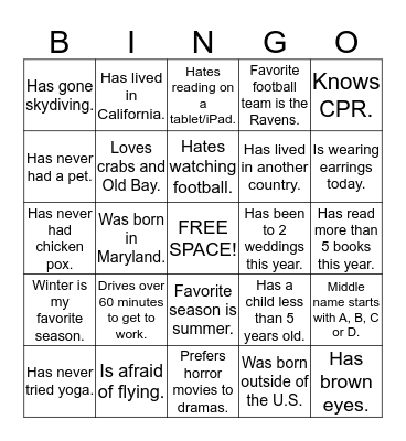 GTM People BINGO Card