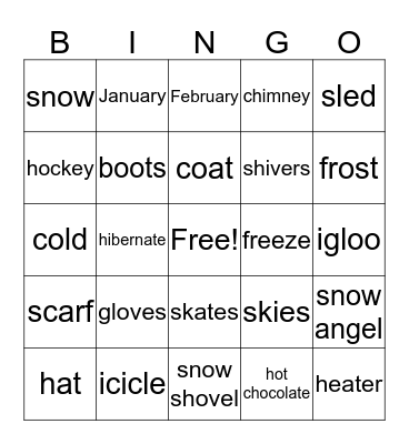 Winter Bingo Card