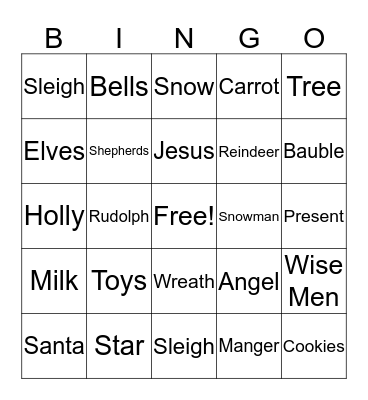 CHRISTMAS BINGO!! Bingo Card