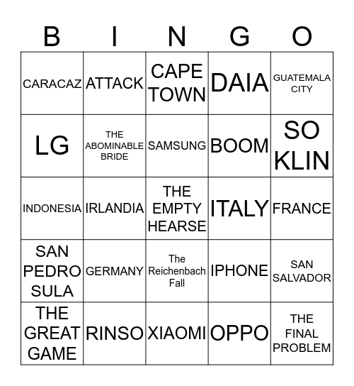 KING AGAM Bingo Card