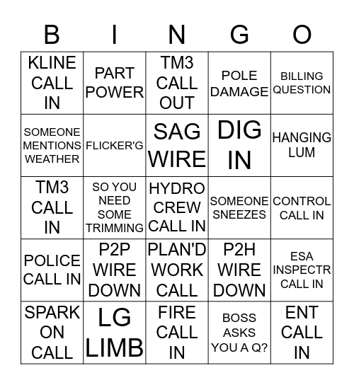 TORANO HIDRO Bingo Card