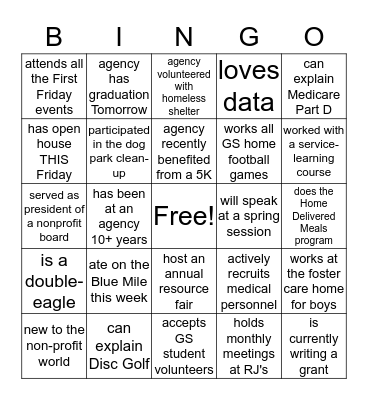 Find Someone Who.... Bingo Card