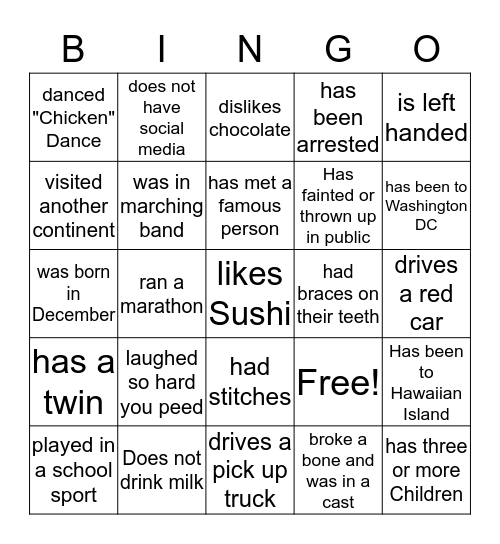 Supply Chain Bingo Card
