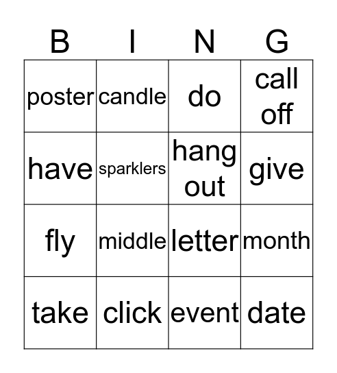 Bingo! Bingo Card
