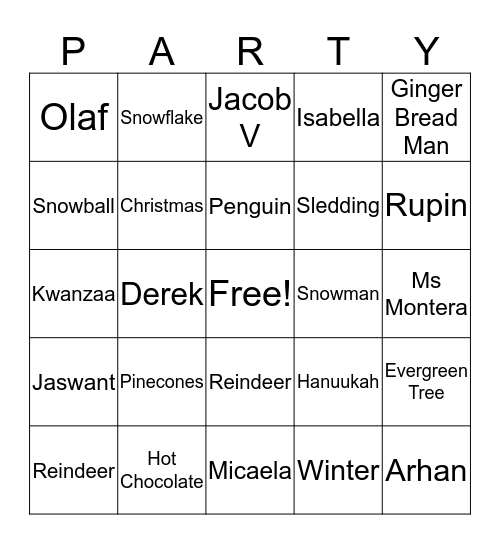 FOURTH GRADE Bingo Card