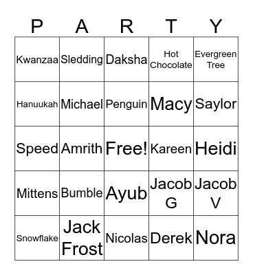 FOURTH GRADE Bingo Card